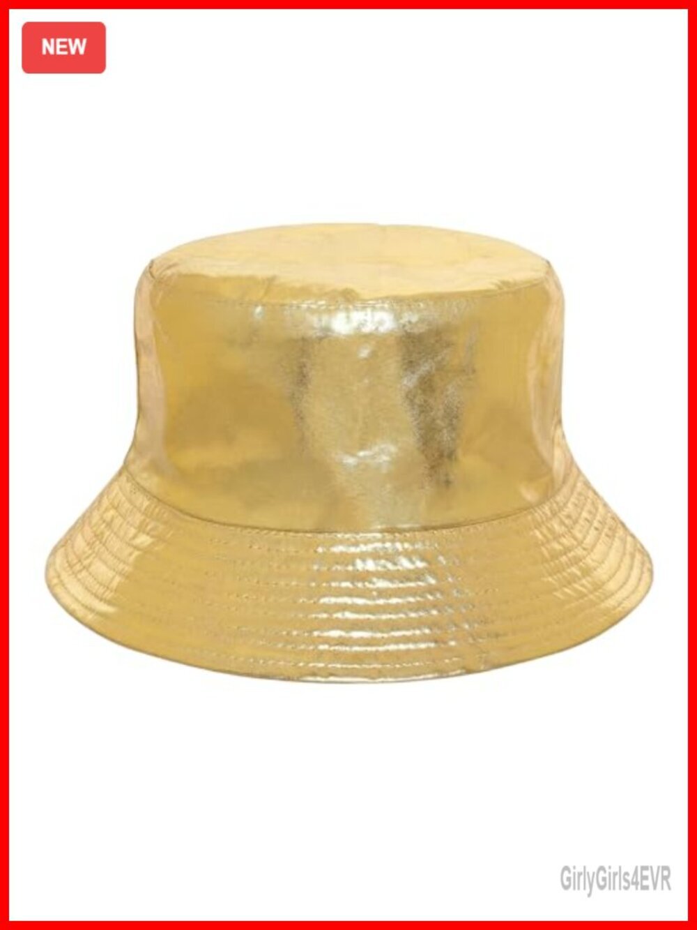 Metallic Bucket Hat - Unisex Trendy Fisherman Sun Cap Packable Party Accessory